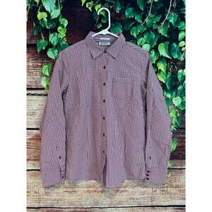 Ariat Fitted Long Sleeve Button Down Work Shirt Western Rodeo Cowboy Mens Medium